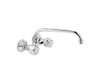 Grupo mural fregadera 15 cm caño tubo alto 18 cm GAMMA